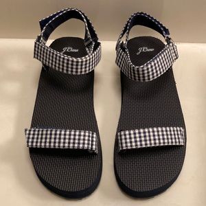 J. Crew Gingham Sandal Size 9.5